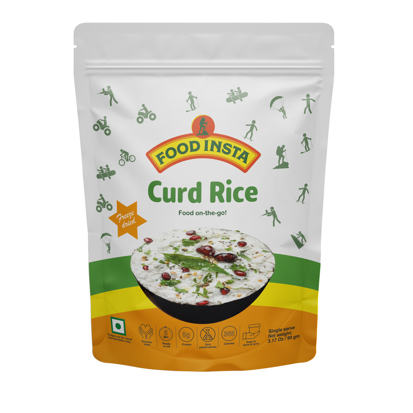 Travel food, Ready to Eat food, Instant Food, Curd Rice Instant