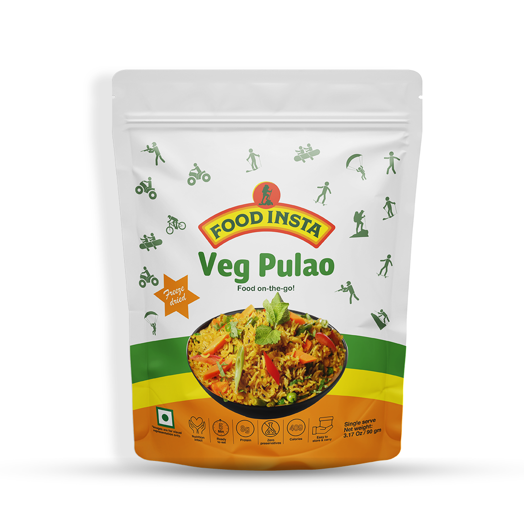 Travel food instant veg pulao
