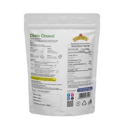 instant meals chole chawal