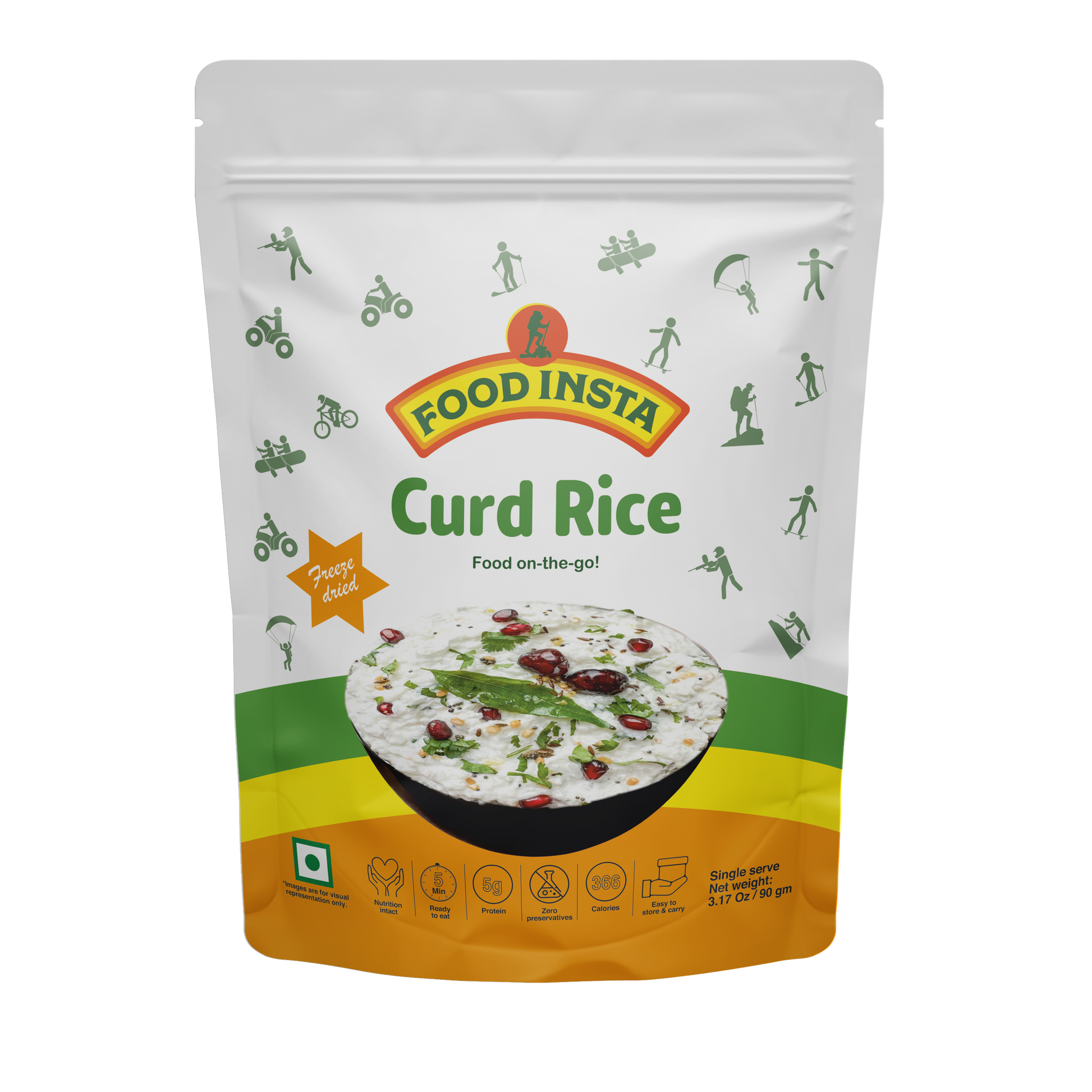 Travel food, Ready to Eat food, Instant Food, Curd Rice Instant