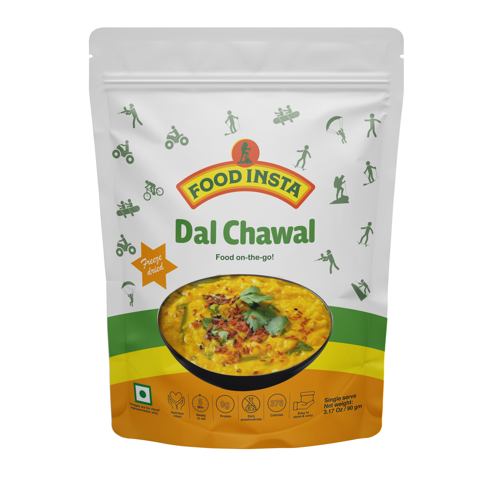 Instant food dal chawal